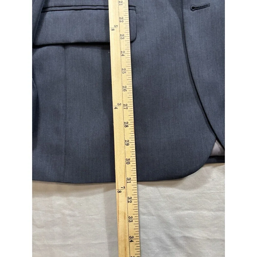 NWT Haggar Mens Performance Tailored Fit Suit Coat Blazer Blue Jacket 42 Regular